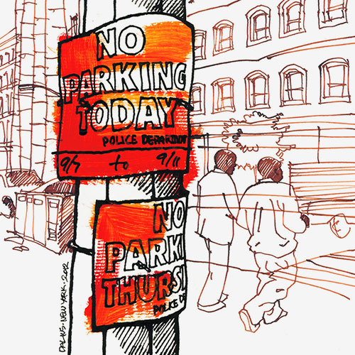 NO PARKING TODAY
